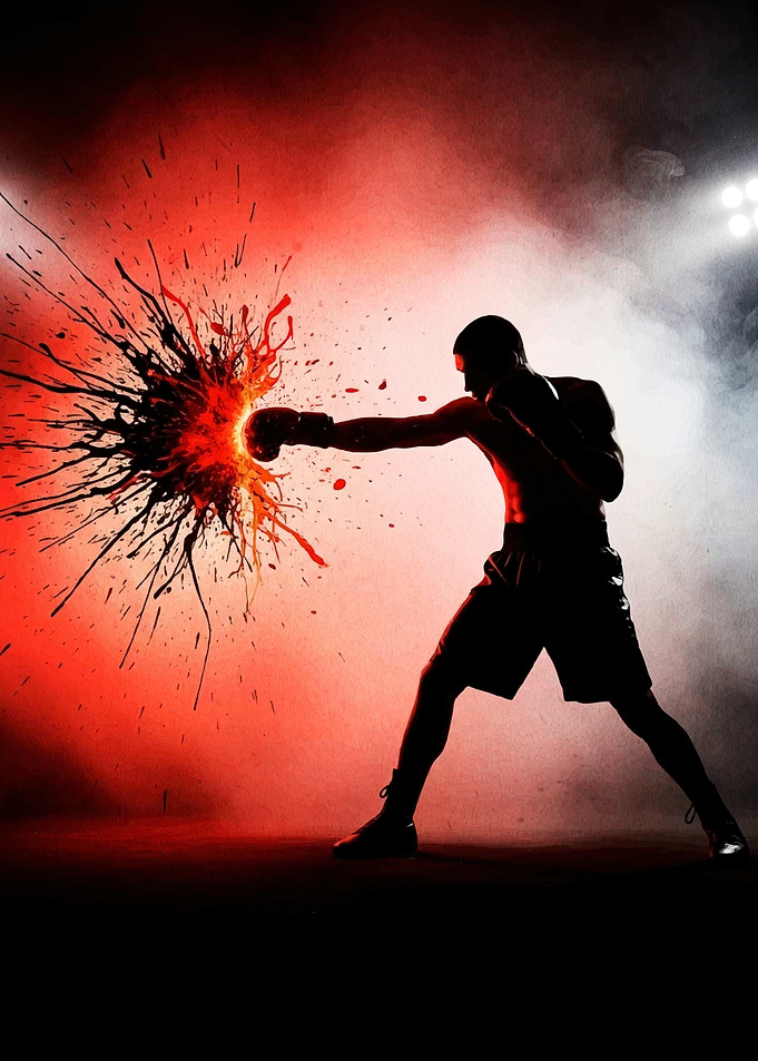 Silhouette Boxer Punching