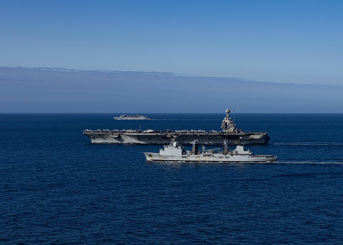 Naval Fleet at Sea