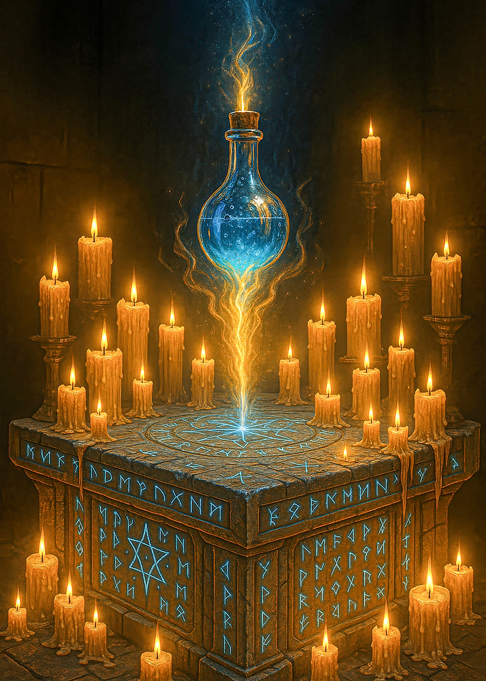 Mystical Potion and Candles Ritual