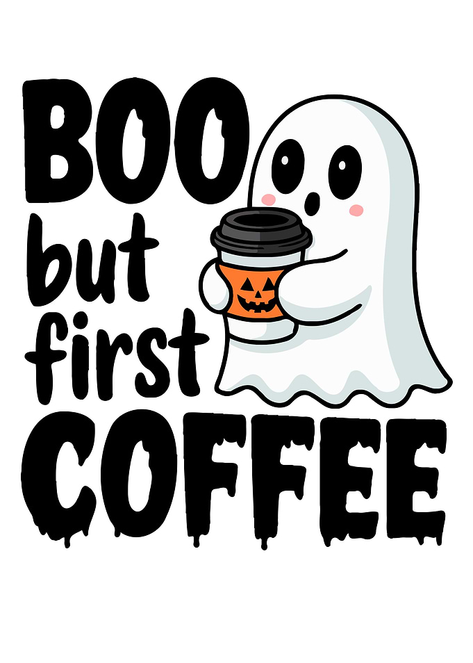 Boo But First Coffee Halloween Ghost