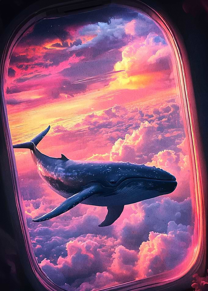 Whale Sky Airplane Window