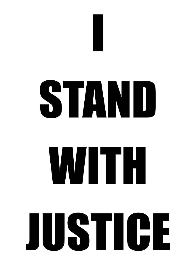 I Stand With Justice Text Art