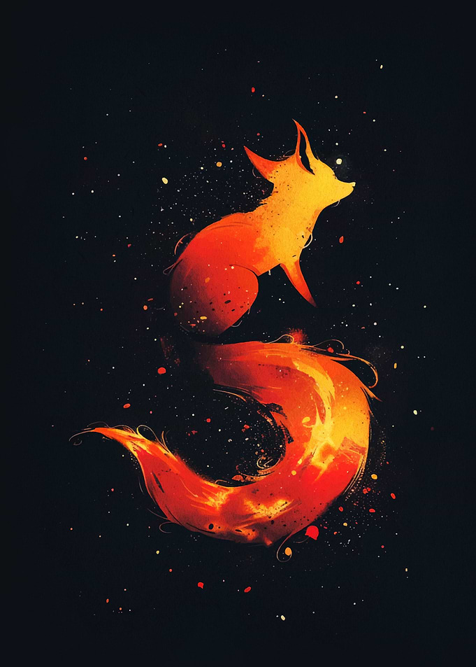Fiery Fox Silhouette