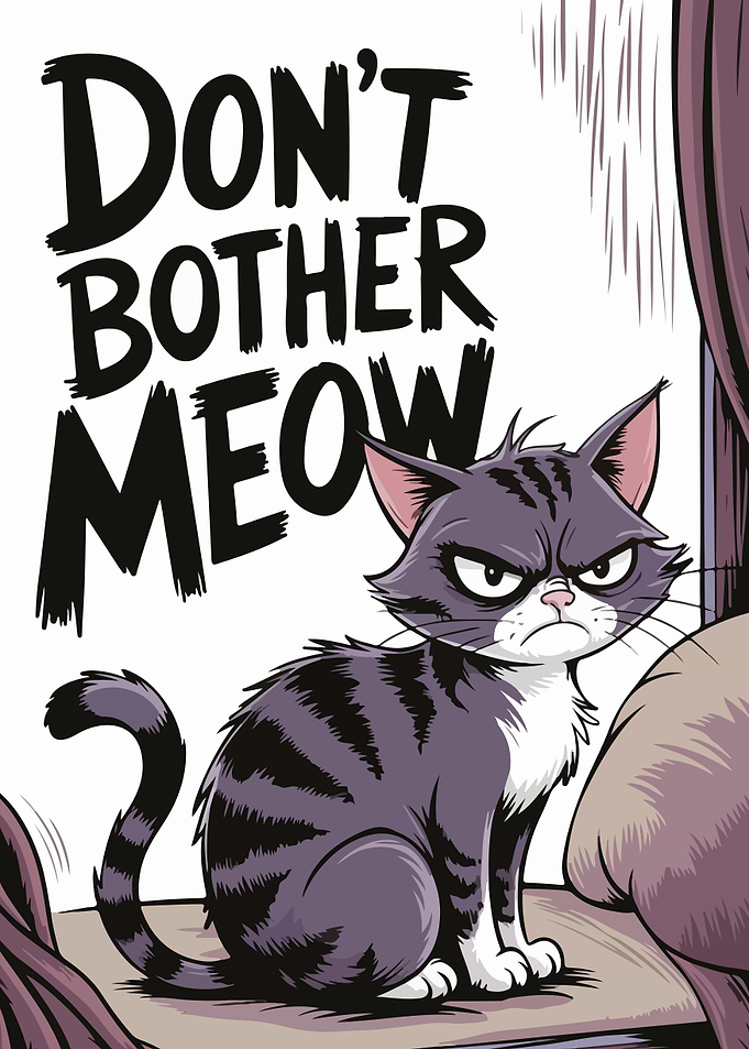 Grumpy Cat Cartoon: Don't Bother Meow