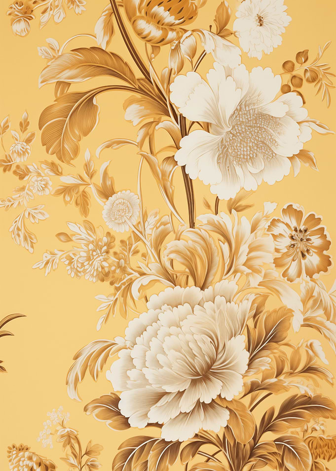 Yellow Floral Pattern Art