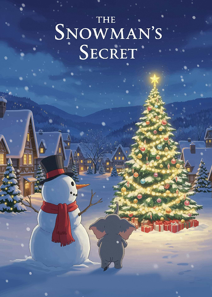 The Snowman's Secret Christmas Illustration