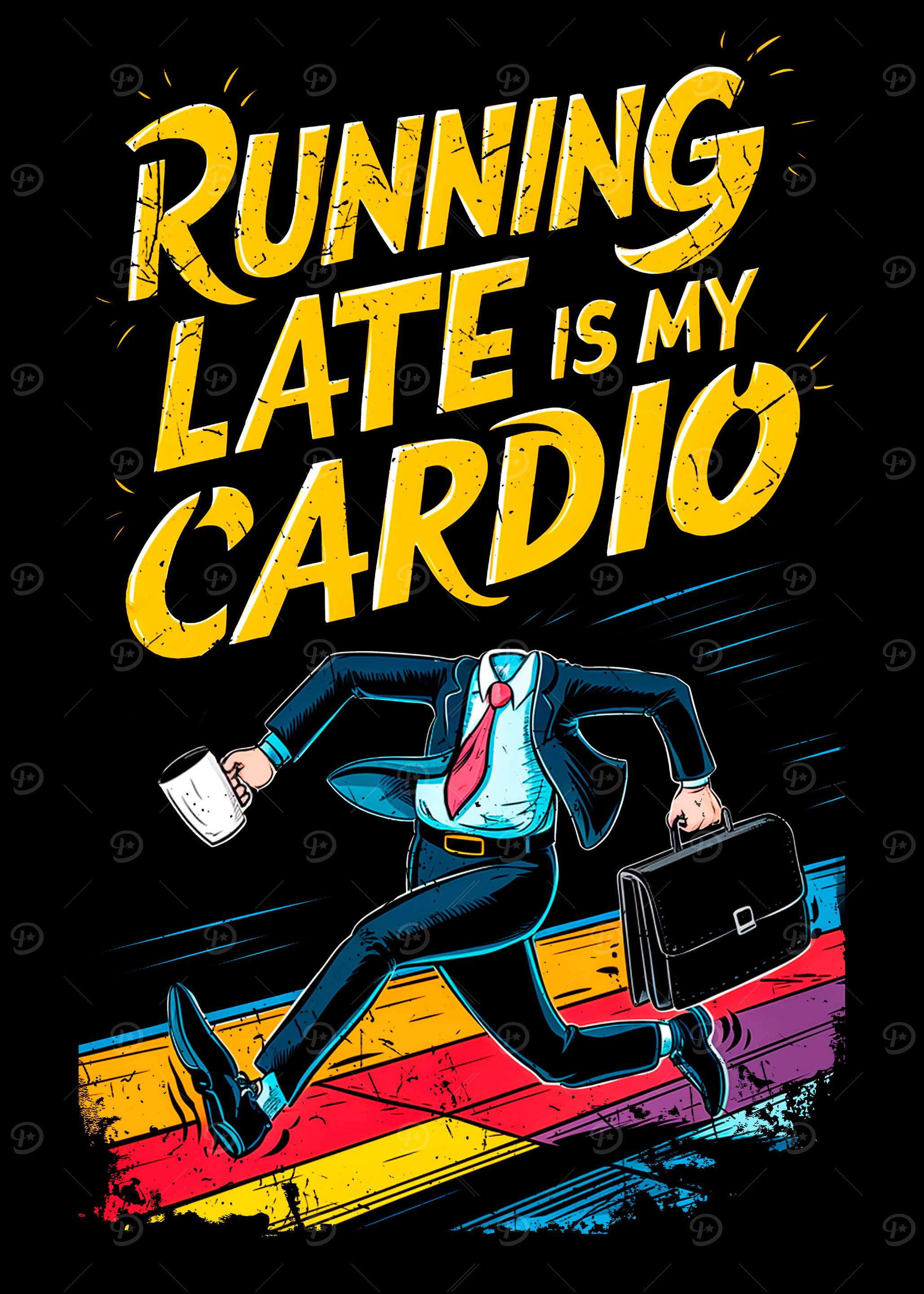 Running Late is My Cardio. Funny Sport Quote