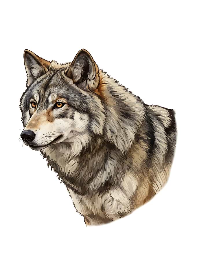 Wolf Head Portrait