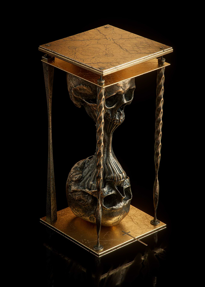 Skull Hourglass Timepiece