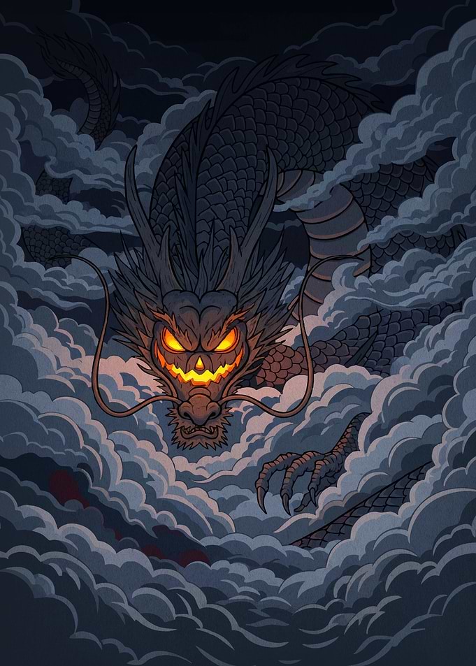 Halloween Dragon Clouds