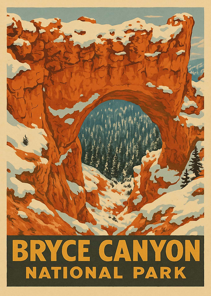 Bryce Canyon National Park Vintage Poster