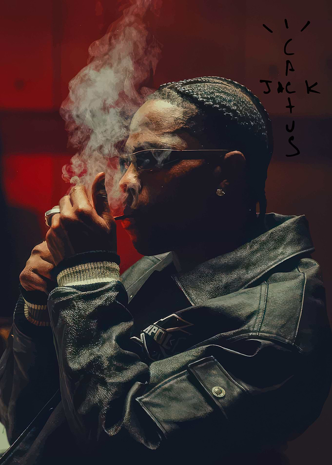 Travis Scott Smoking