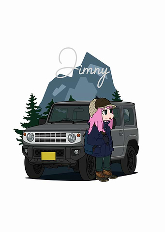 Jimny and Anime Girl Illustration