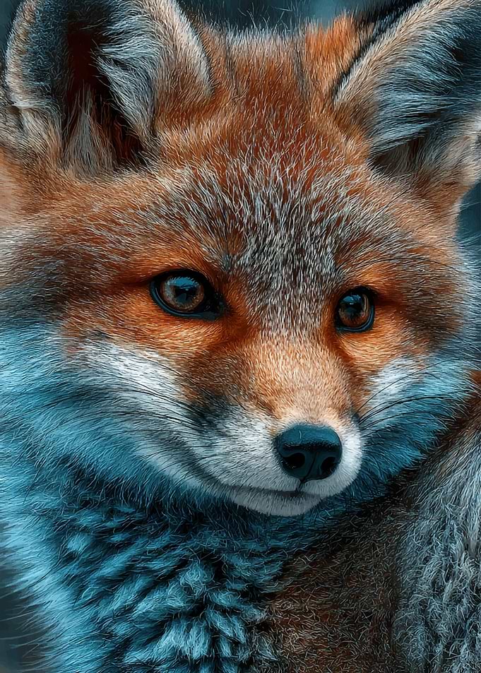 Close-up Portrait of a Red Fox