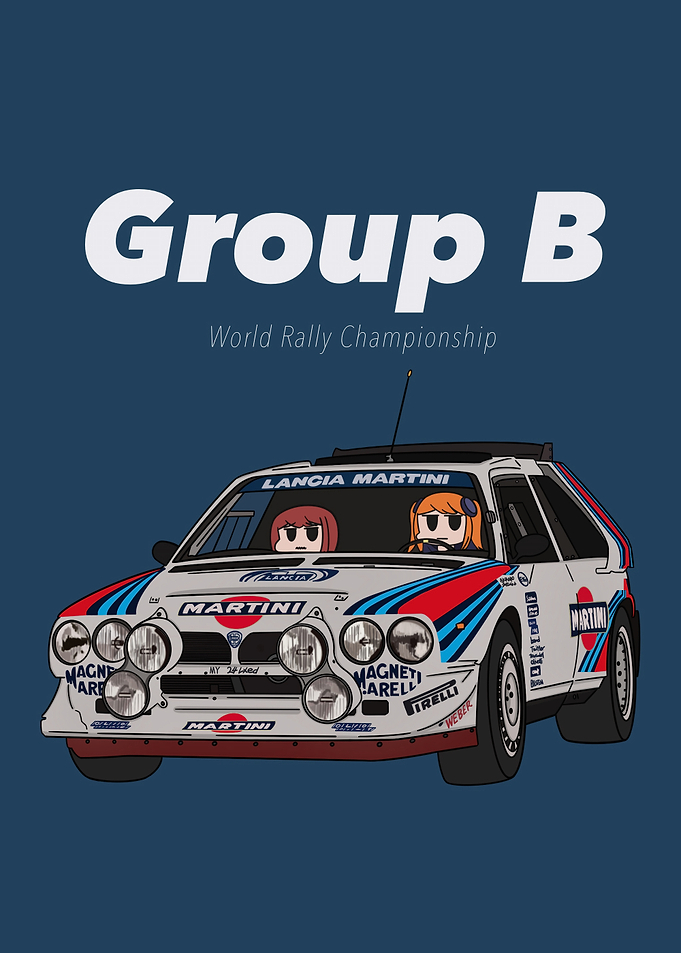Group B Rally Car with Anime Style
