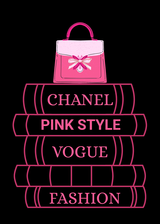 Fashion books and pink handbag