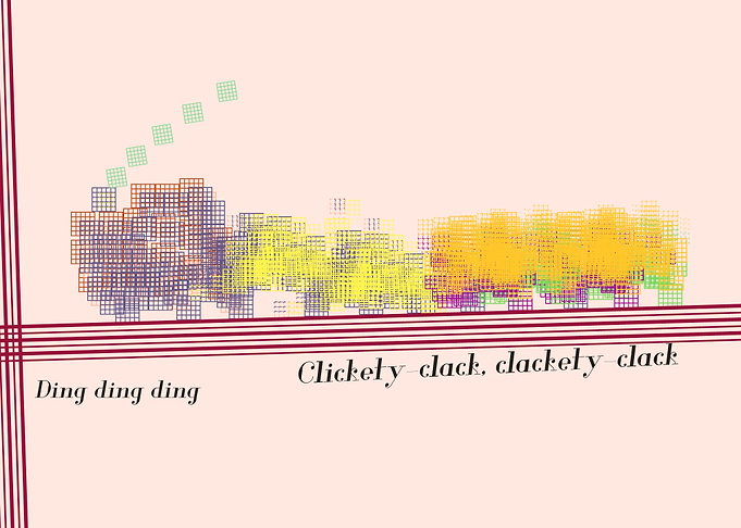 Abstract Train Illustration with Sound Effects