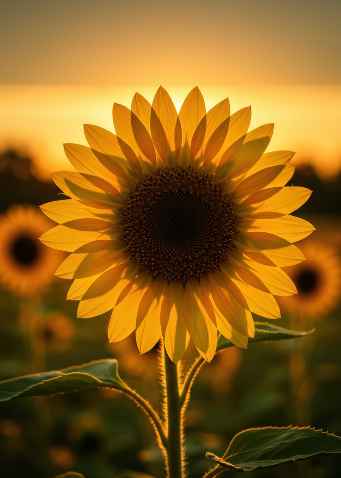 Sunflower at Sunset