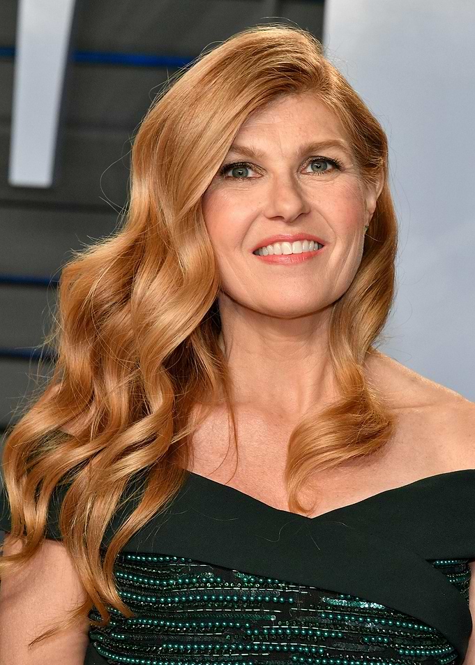 Connie Britton portrait with wavy hair