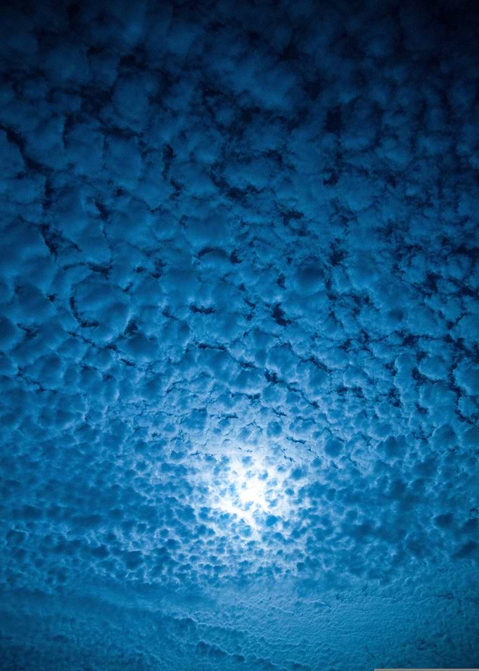 Blue Sky with Clouds and Sun