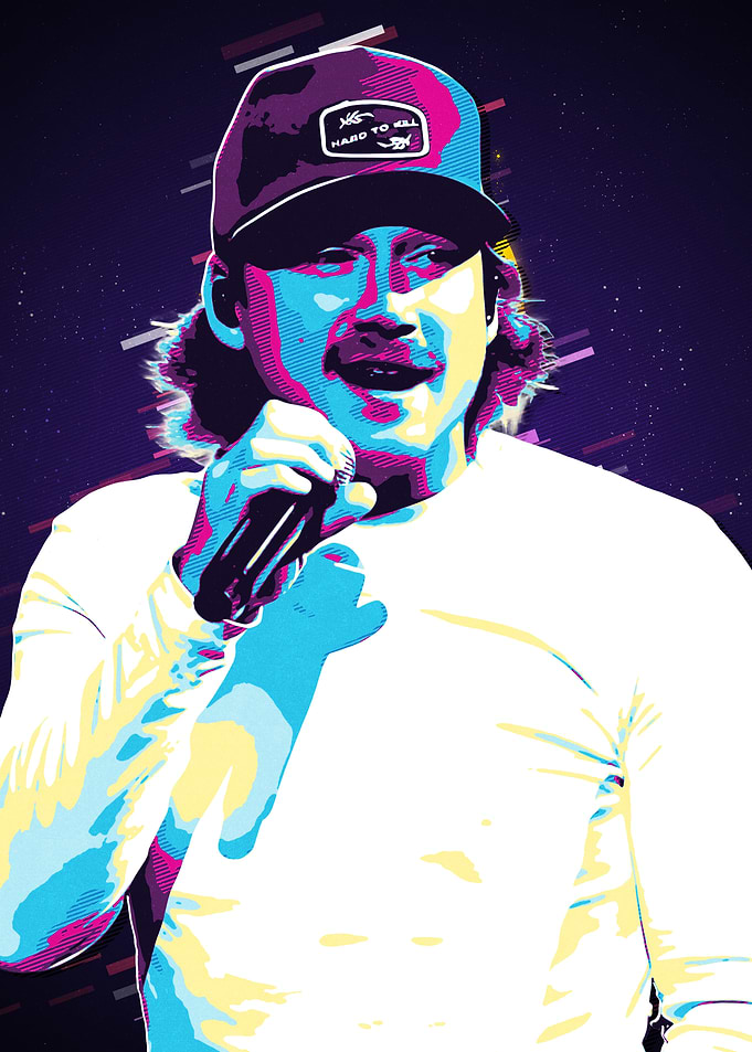 Morgan Wallen Pop Art Portrait