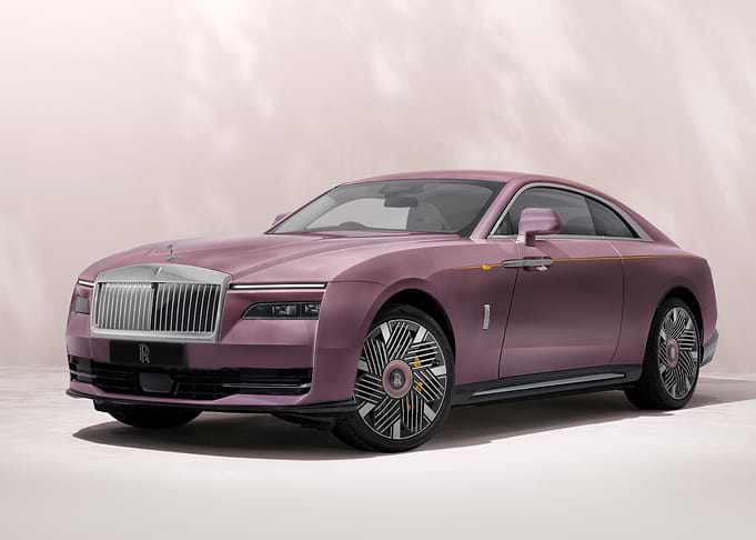 Elegant Rose Quartz Rolls Royce Spectre