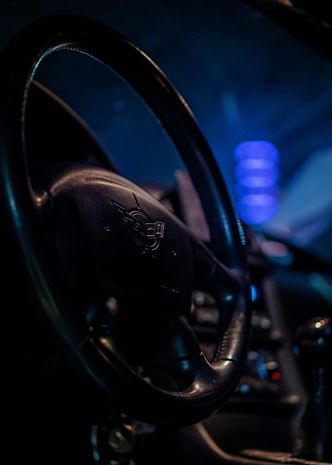 C5 Corvette Steering Wheel Interior Close-Up
