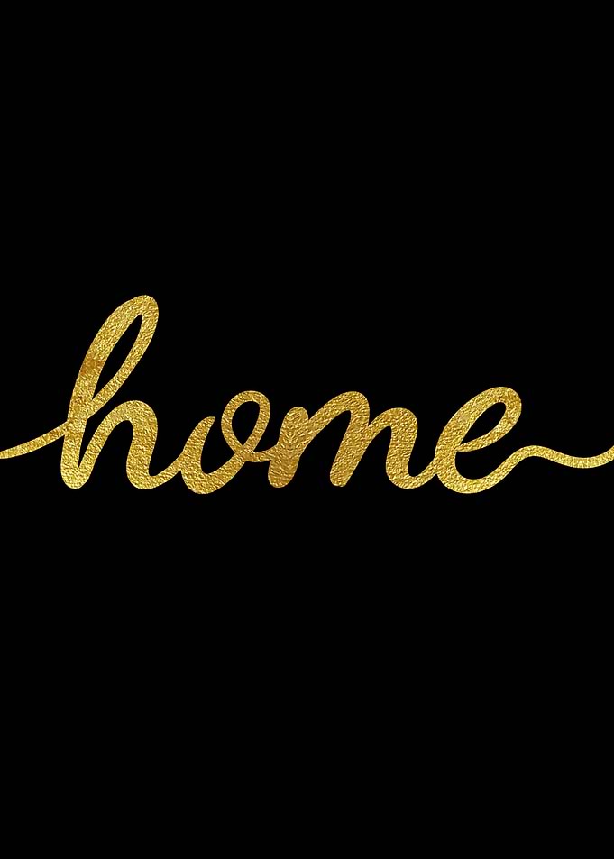 Golden Home Text Art
