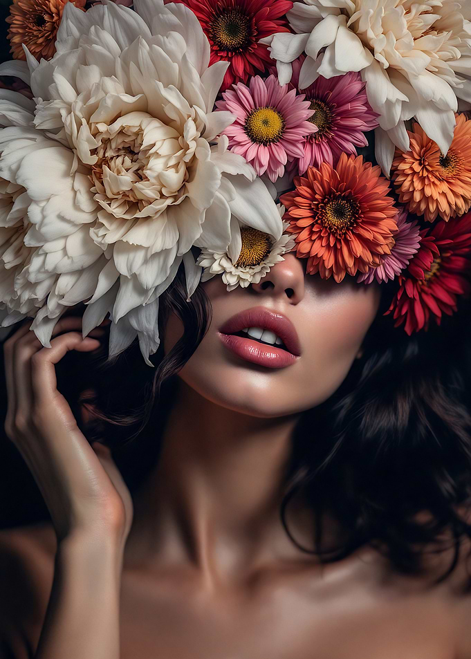Floral Beauty Portrait