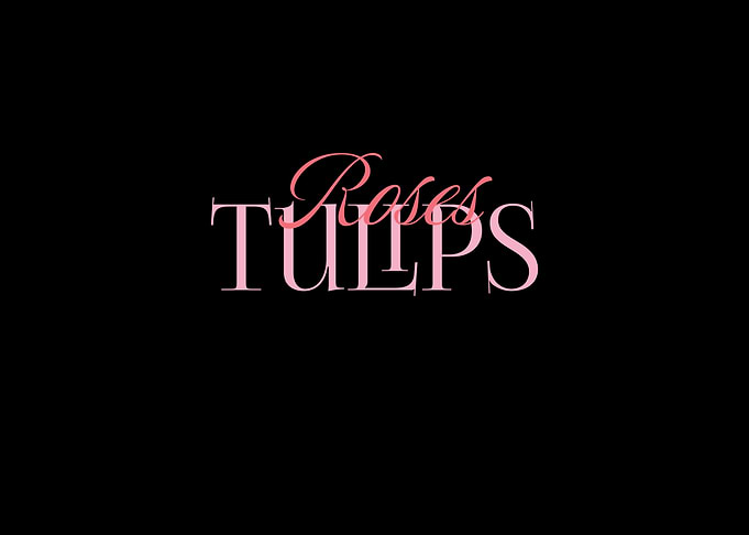 Roses and Tulips Text Art