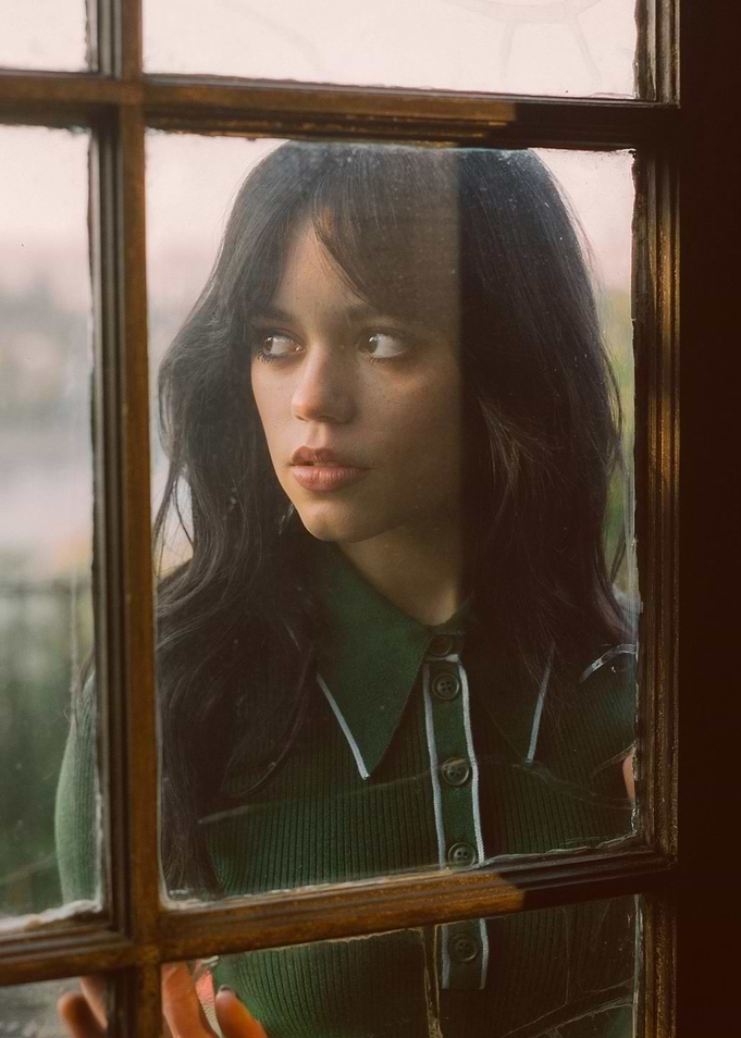 Jenna Ortega Looking Out Window