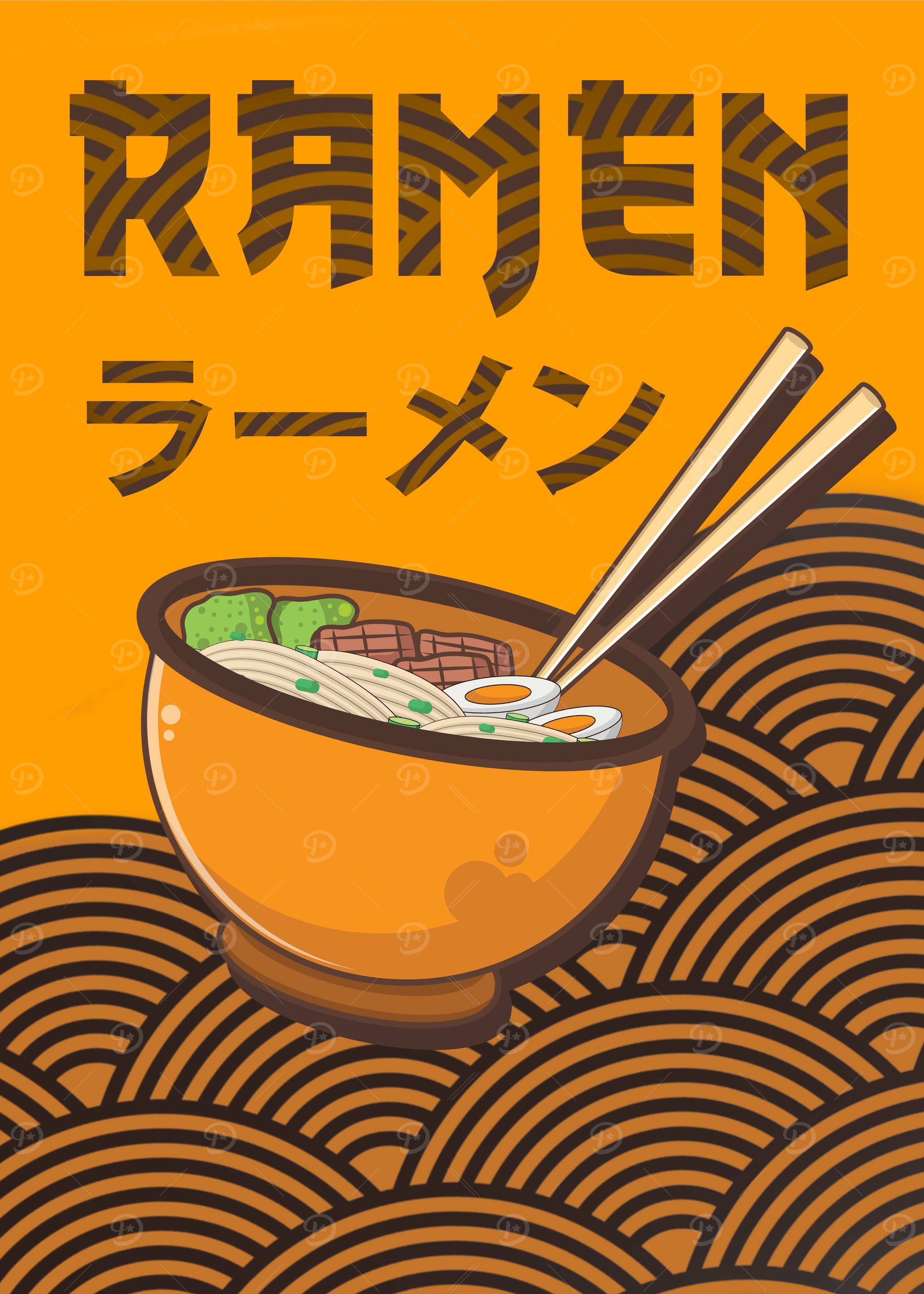 Ramen Bowl Illustration