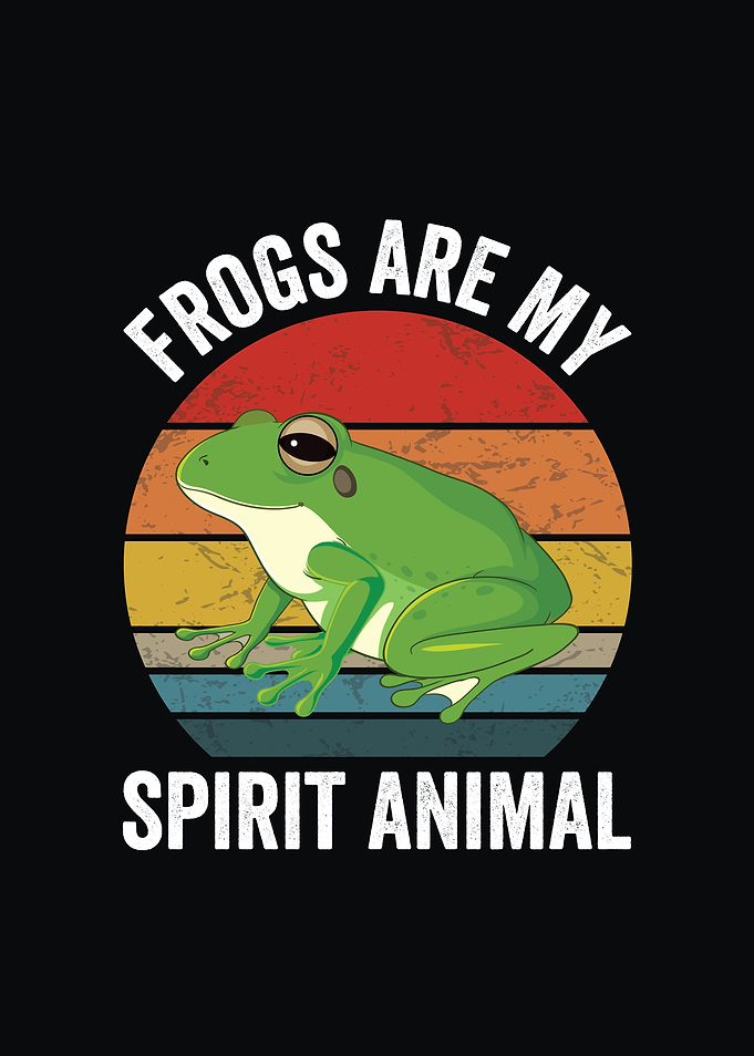 Frogs Are My Spirit Animal Retro Design