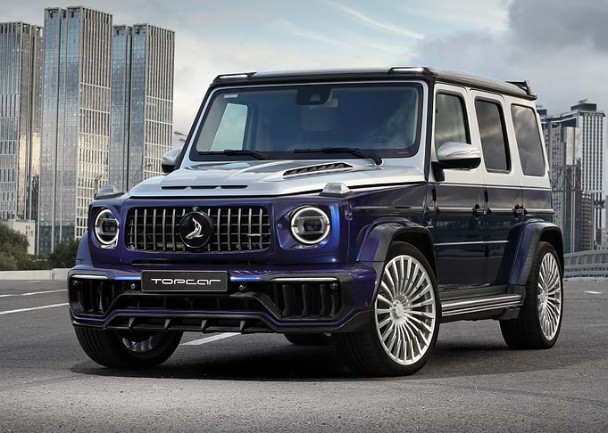 Customized Mercedes-Benz G-Class in Cityscape