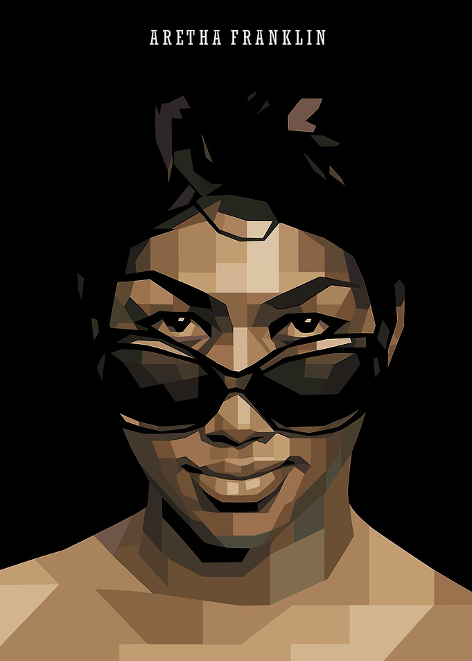 Aretha Franklin Portrait art