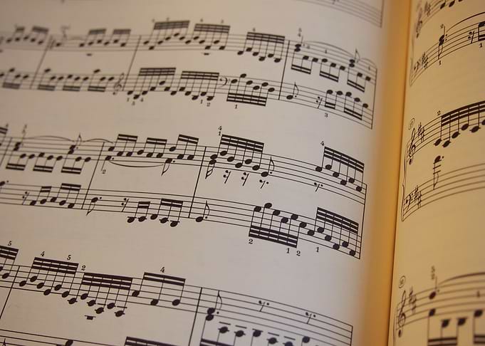 Open Sheet Music Book