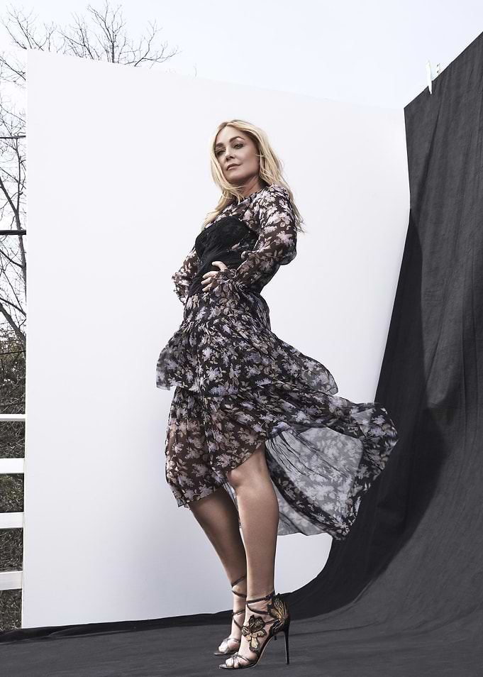 Woman in Floral Dress Fashion Photo
