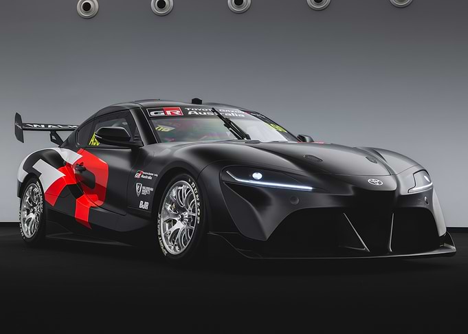 Black Toyota Supra Racing Car