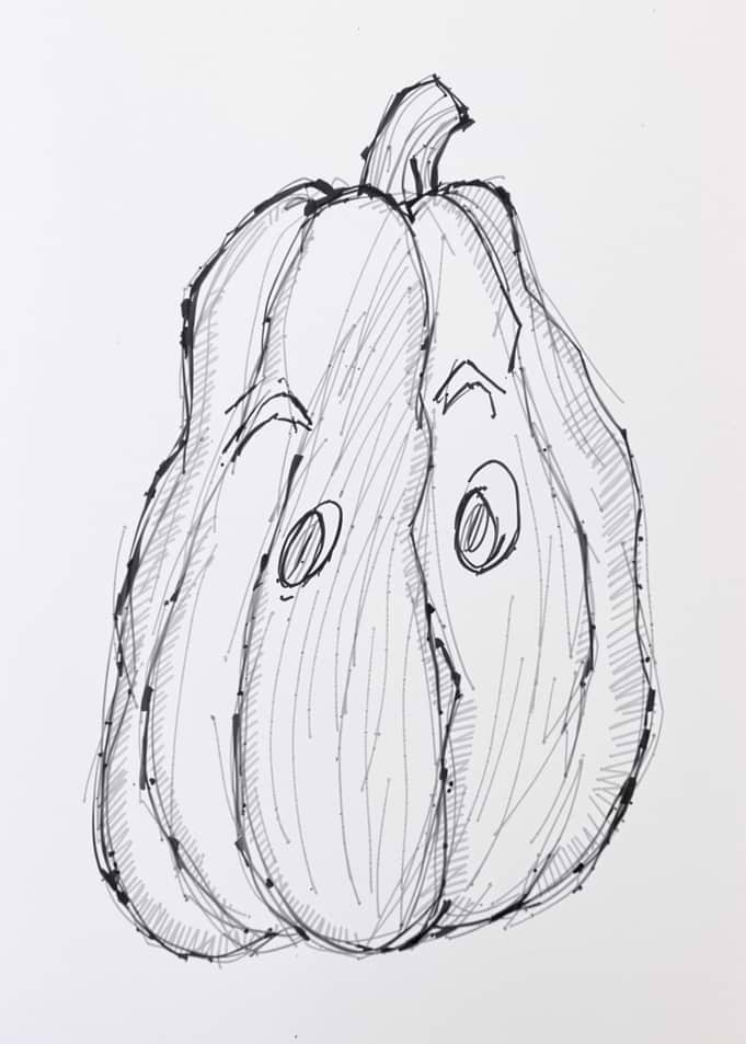 Handdrawn Pumpkin