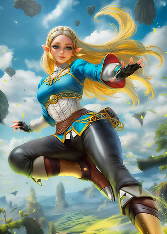 Zelda in Action Pose