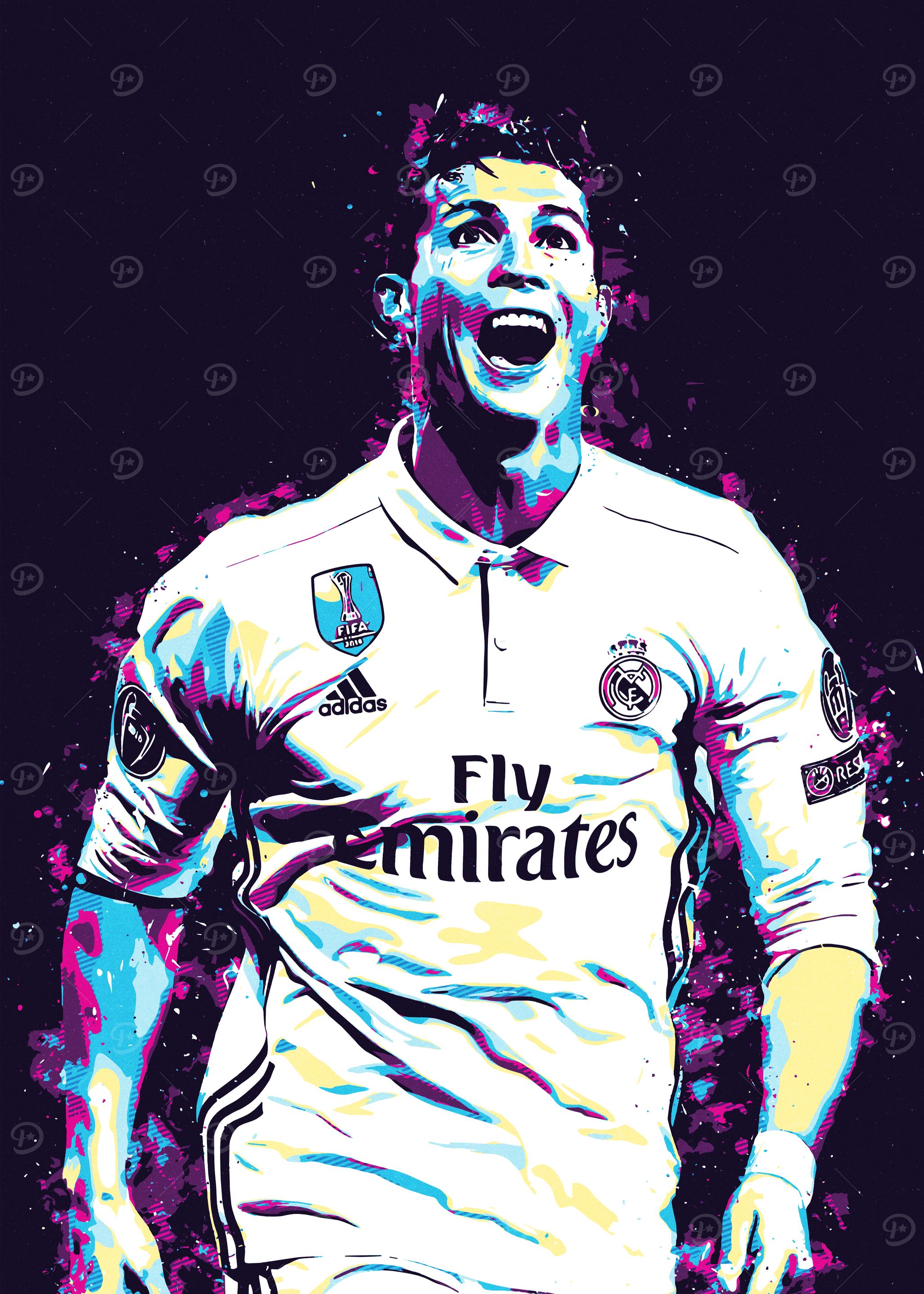 Cristiano Ronaldo Pop Art Portrait