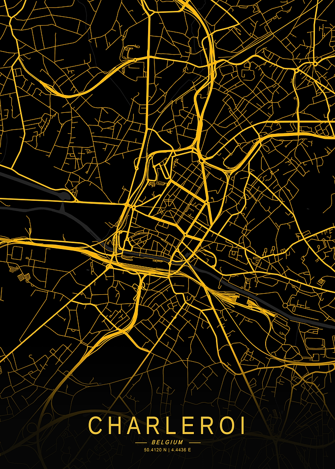 Golden Charleroi City Map