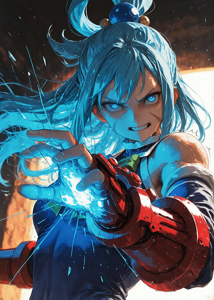 Anime Girl with Energy Power