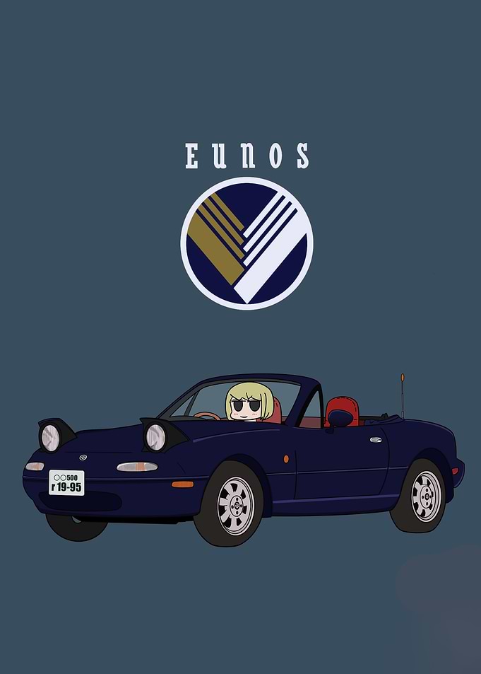Eunos Roadster with Anime Character