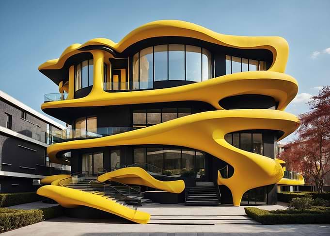 Modern Yellow and Black Architecture