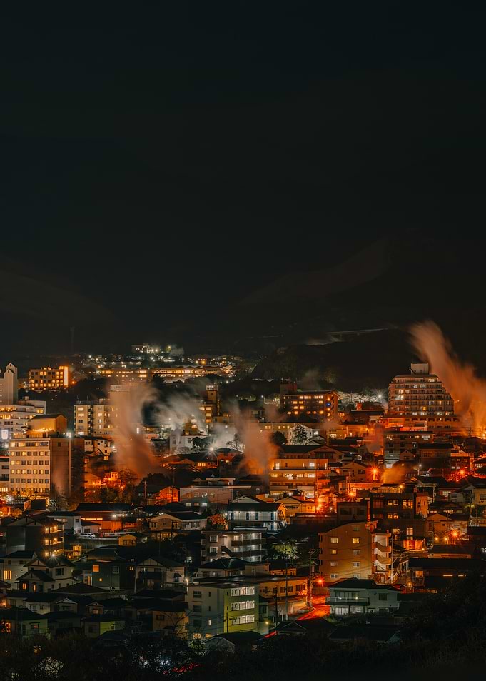 Beppu Cityscape at Night, Japan