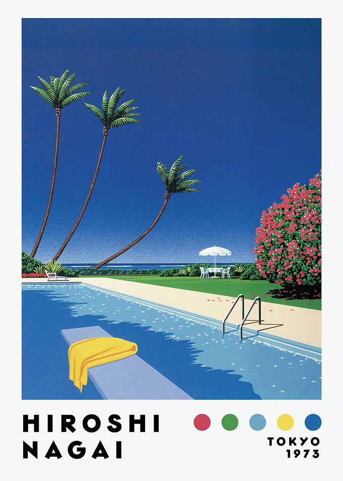 Hiroshi Nagai Tokyo 1973 Poolside Scene