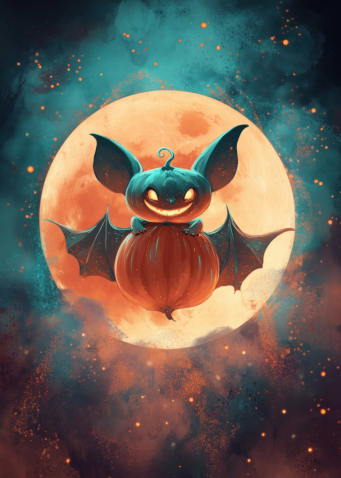 Halloween Pumpkin Bat