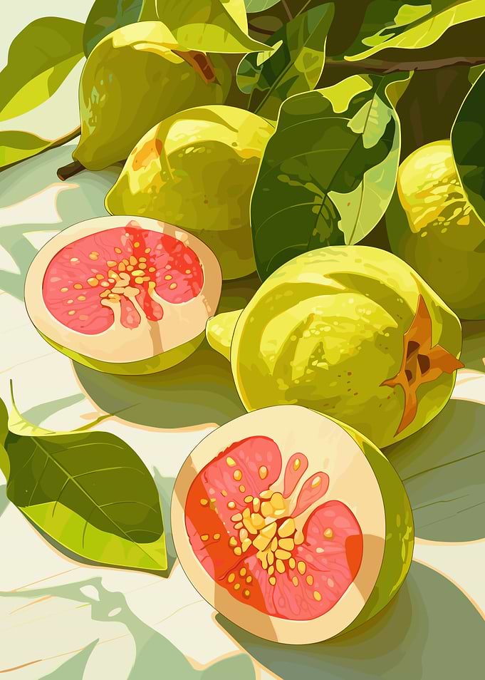Fresh Guava Still Life