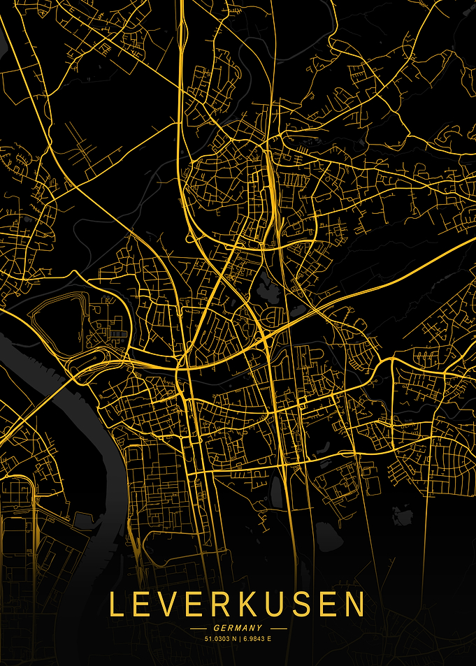 Golden Leverkusen City Map